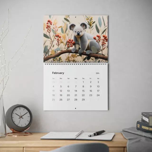 2024 Calendar Australian Wildlife Calendar 2024 Wall Calendar Standard Boho Art