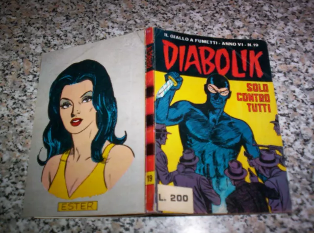 Diabolik Anno Vi (Sesto) Originale N.19 Del 1967 Ottimo.......kriminal Satanik