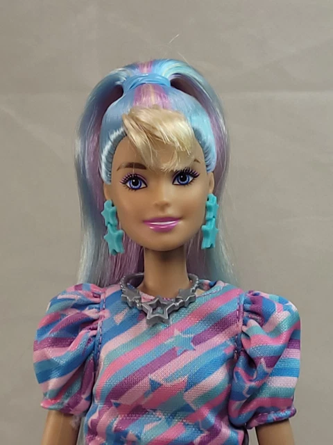 Barbie Totally Hair Star Theme Doll With 8.5" Long Hair, 15+ Styling Accessories & Color-Change Clips, For Kids 3+