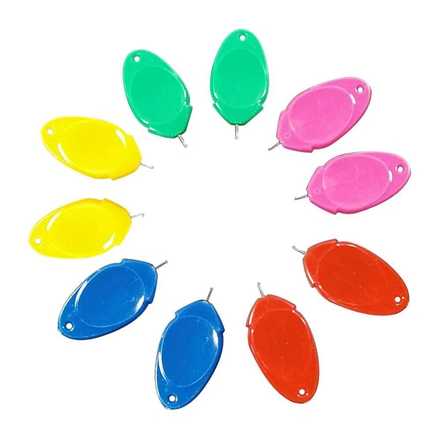 Colorido roscador de agujas guía hágalo usted mismo roscador de agujas color aleatorio (10 piezas)
