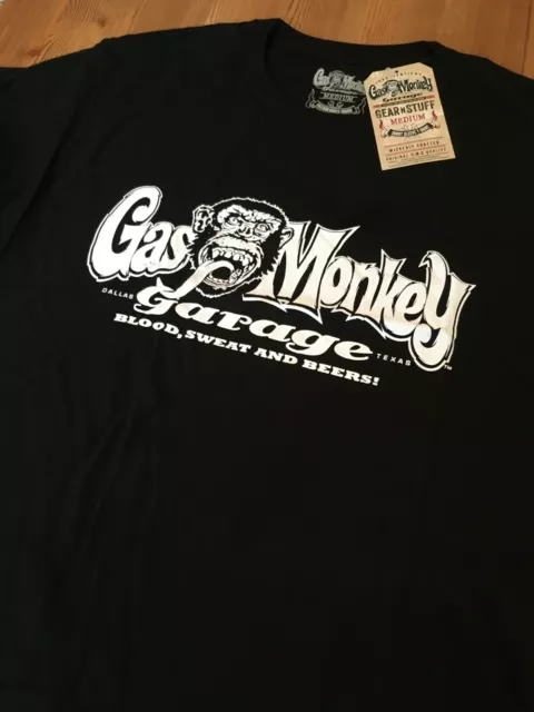 Gas Monkey Garage Mens Black 100% Cotton T-Shirt GMG OG Logo New with Tags