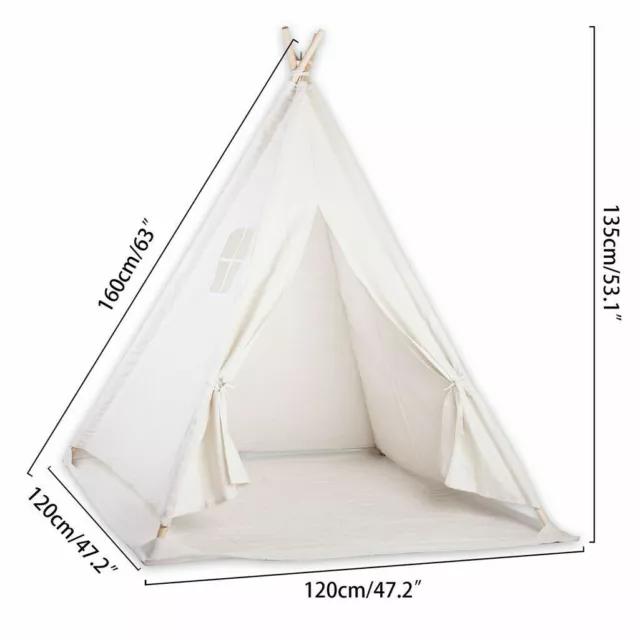 Super Sturdy Kids Teepee Tent Portable Large Childrens Wigwam Play House In&Out