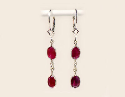 Ruby Earrings 2½ct Antique 19thC Medieval England Coronation Gem Ward off Danger