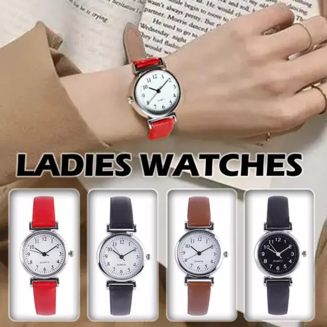 Ladies Watches Womens Small Quartz Analogue Wrist Watch Fashion LeatherHeiß
