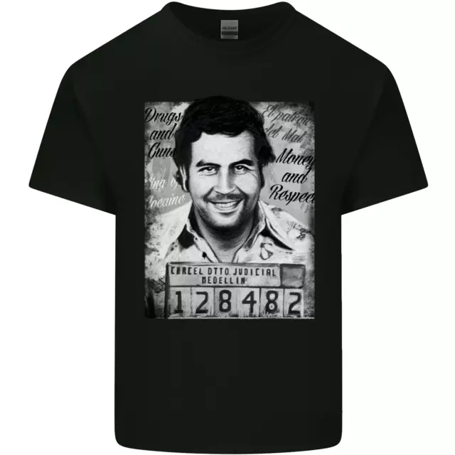 Pablo Escobar Mug Shot Mens Cotton T-Shirt Tee Top