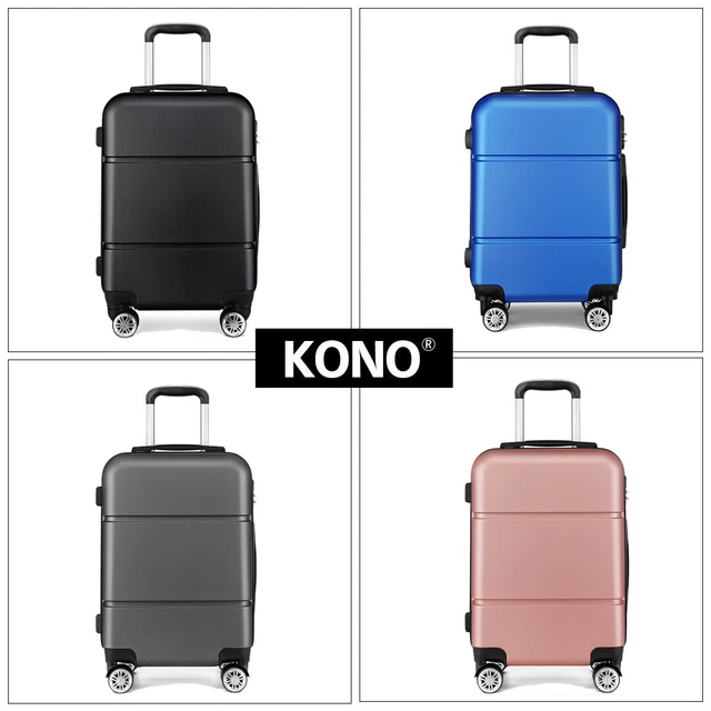 20 INCH SMALL Cabin Luggage Hard Shell Travel Suitcase Spinner 4 Wheels