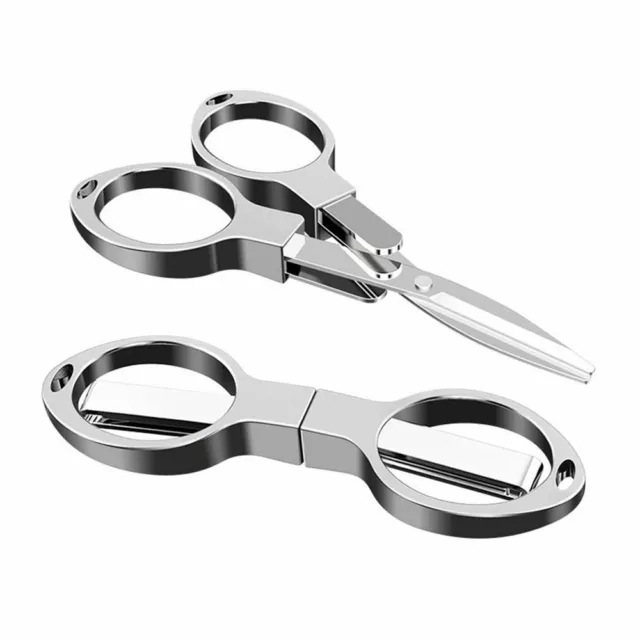 Folding Scissors Small Keyring Pocket Cutter Travel Crafts Emergency Key  Ring