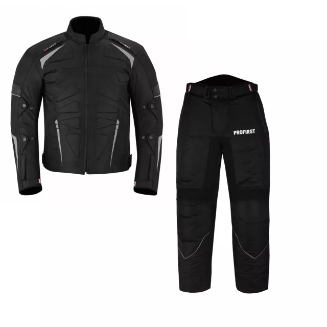 Men's Motorbike Suit Cordura Textile Waterproof Motorcycle Riding Jacket Trouser