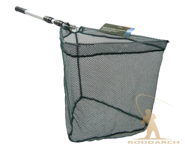 Telescopic Folding Fishing Landing Net Tele Pole Micro Mesh Trout Salmon Net 2