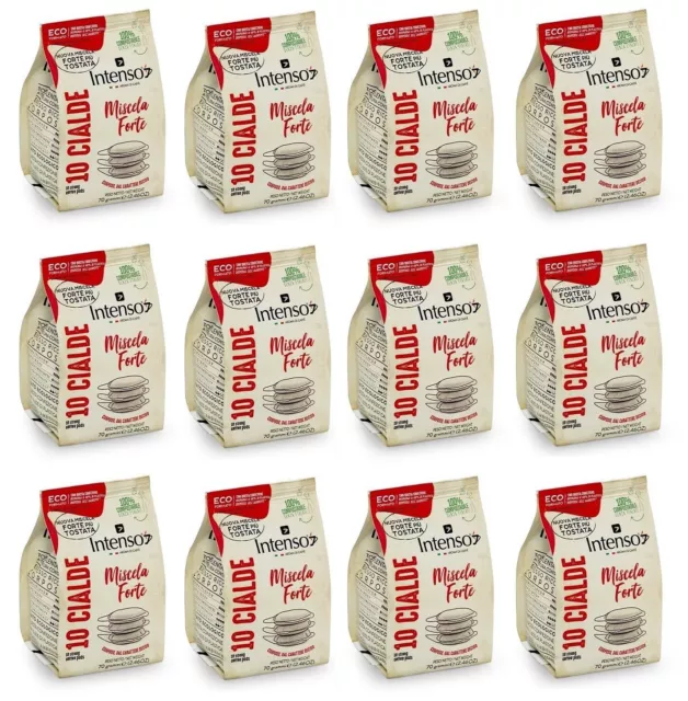 12x Intenso Forte Cialde di Caffè Espresso Beutel mit 10 ESE 44 mm Kaffeepads