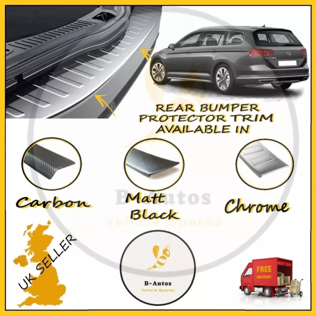 Rear Back Bumper Protector Guard Trim For Vw Passat B8 Estate Scratch Sill Cover