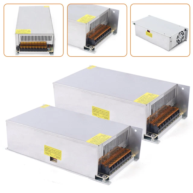 AC 110V/220V DC 12V 50A Amp Power Converter Supply 600W for LED Strips Lights