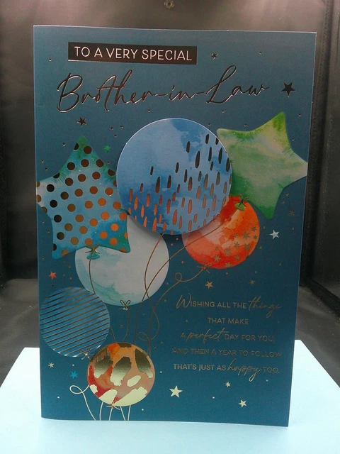 'Happy Birthday To A Special Brother-in-law' A5 Greeting Card With Envelope | Keepsake Love Theme