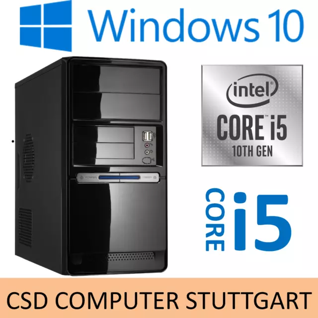 POWER KOMPLETT-PC INTEL CORE i5 10400 10th SIXCORE 4,3GHz- 16GB 480GB Windows 10