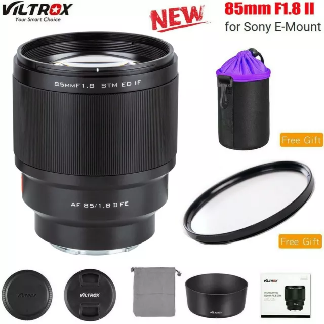 Viltrox 85mm f1.8 FE Mark II STM Autofokus Porträt Objektiv für Sony E-Mount