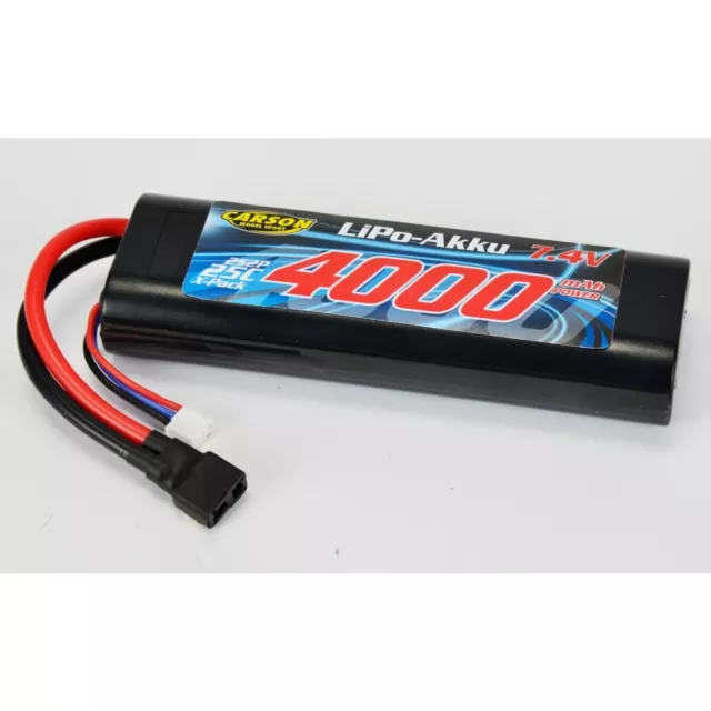 Carson 500608145 - Batteria LiPo 7,4 V/4000 mAh 25C (presa a T) merce nuova