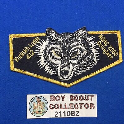 Boy Scout OA Buckskin Lodge 412 2000 NOAC Order Of The Arrow Flap Patch NY