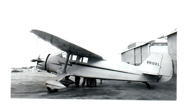 Stinson Reliant Gull Wing Airplane Aircraft Vintage Photograph 5x3.5" VH-UXL