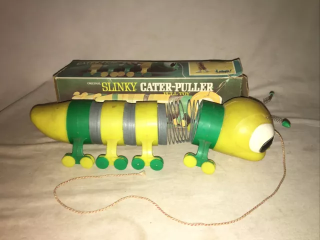 SLINKY VINTAGE CATER-PULLER ORIGINAL in BOX TOY