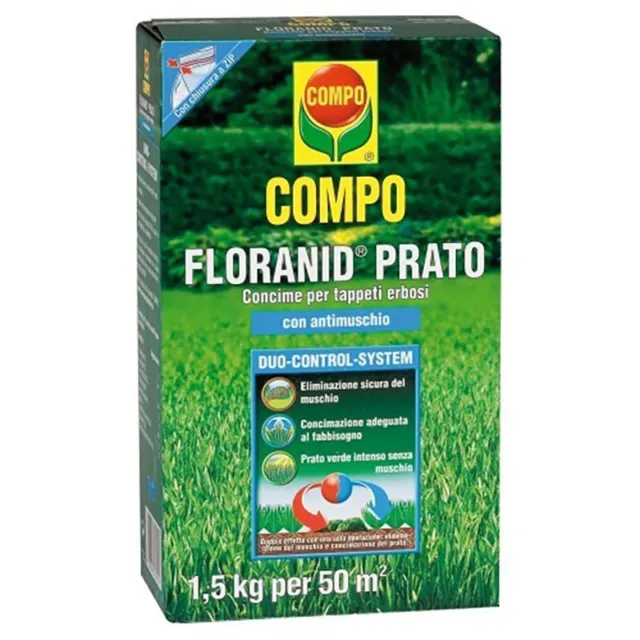 Compo Floranid Pelouse Correctives Vert 1,5KG Fumier Pour Tapis Herbeux
