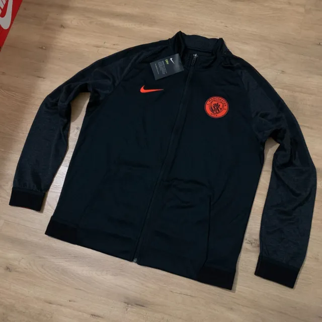 New Nike Manchester City N98 Jacket Tech Fleece Jumper Hoodie Tech Coat L