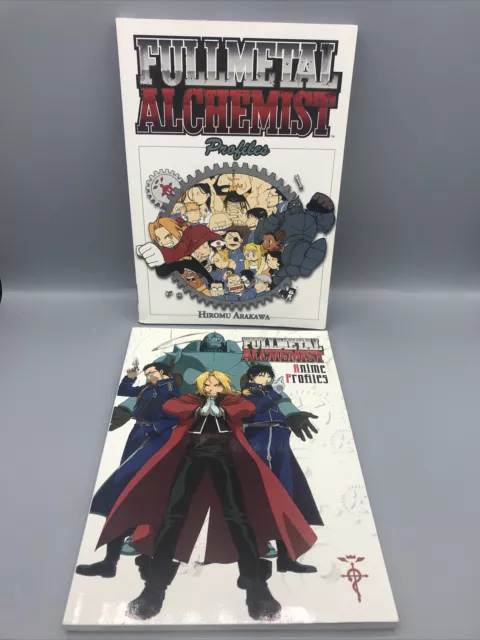 2004 Fullmetal Alchemist Anime Profiles by Hiromu - Softcover Book 1 + 2 Bundle