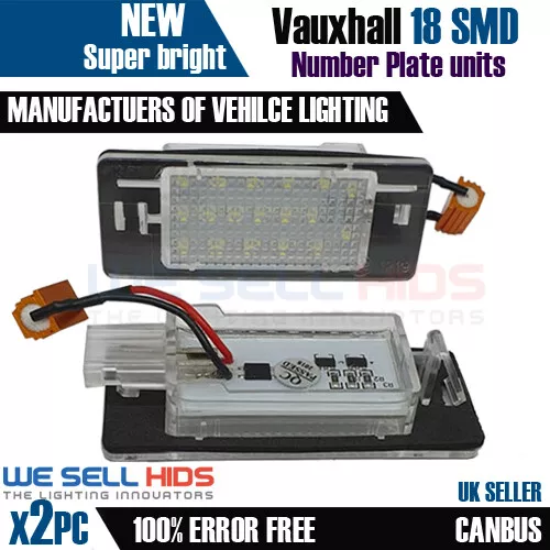 2 x 18 LED License Number Plate Light Units Vauxhall Opel Vectra C MK2 Estate