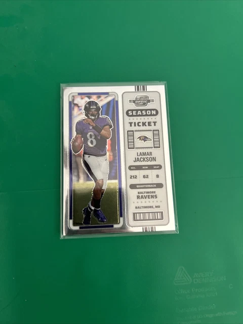 2022 Contenders Optic LAMAR JACKSON Silver Prizm Season Ticket