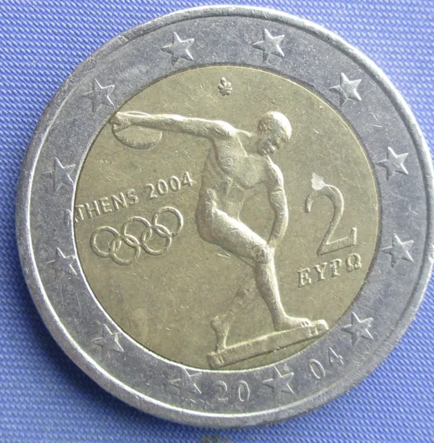 Griechenland 2004 2,00  Euro  Sondermünze Olympische Sommerspiele    a.d.Umlauf