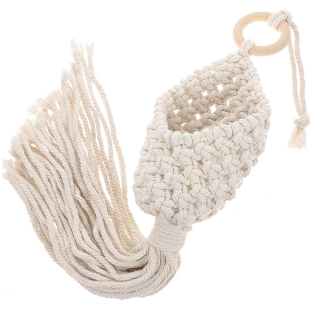 Hanging Vegetable Basket Woven Net Bag Wall Mounted Fruit Basket Weave
