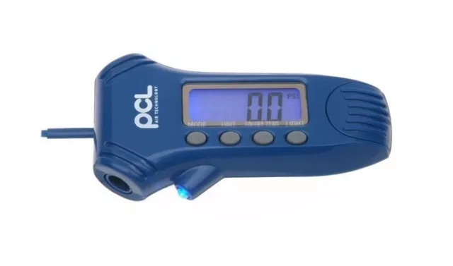 PCL Digital Tyre Pressure & Depth Gauge Self-calibrating 3 in 1 Tyre Gauge