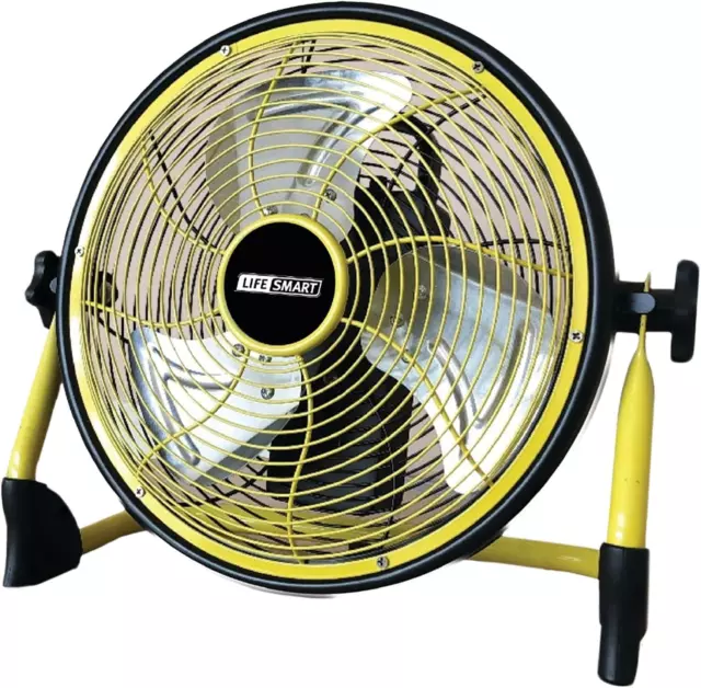 12-Inch Rechargeable Battery Powered Fan with Variable Speeds, Non Slip Feet, US