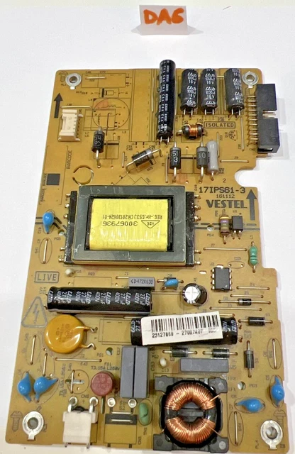 Carte D’alimentation PSU TV VESTEL 17IPS19-3 Compatible Philips 32PFL2807H/12 – Pièce Détachée Occasion