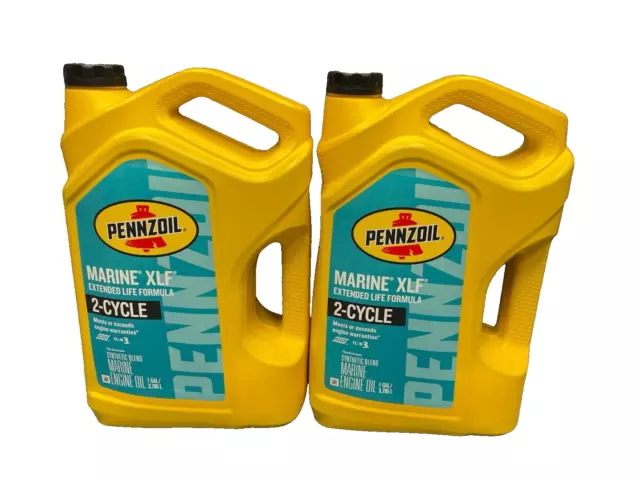 2 Gallons x Pennzoil Marine XLF Outboard 2-Cycle Engine Oil 550063546 TC-W3