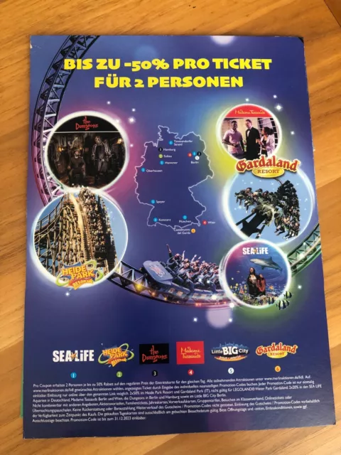 Gutschein Heide Park Sea Life Gardaland Little Big City Madame Tussauds Dungeons