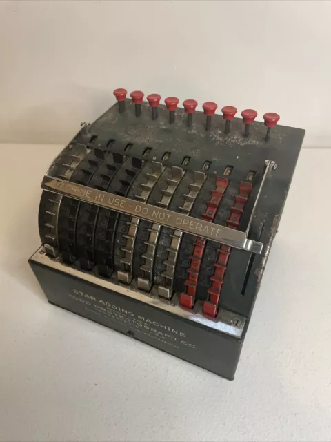1921 Star Adding Machine By Todd Protectograph Co. Rochester, NY Pics! Heavy