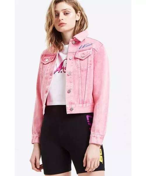 Forever 21 x LA Gear Limited Edition Denim Jacket - Pink - Size S