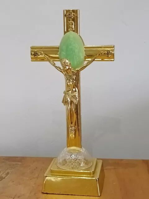LED Light Crucifix, Altar Cross. Jesus, Christian, Catholic. Holy Statue, Decor