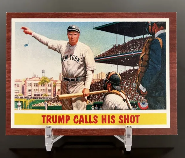 Topps 1962 DONALD TRUMP as Babe Ruth - Yankees Baseball Card - Custom Art