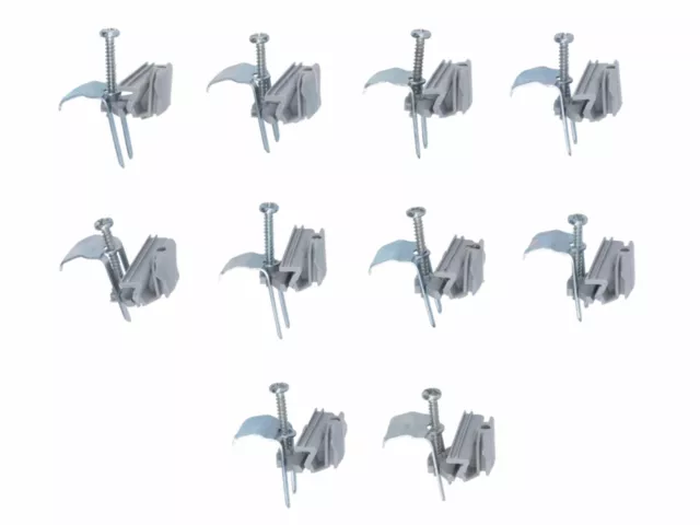 10er Set Montageklammern für SCHOCK Spülen mit Schlitzklammer - Befestigung  / Klammern für Montage / Befestigungsklammern