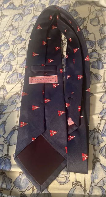 Hobe Sound Yacht Club, Vineyard Vines Martha's Neck Tie Jupiter Island FL - Navy 3