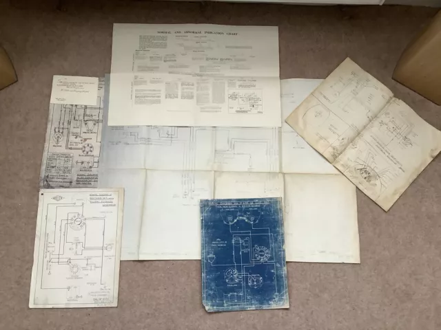 Job Lot Of vintage motorcycle wiring diagrams including blueprint