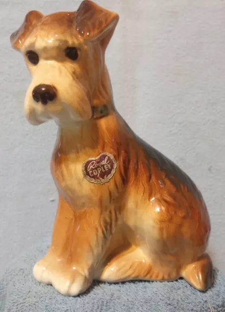 Royal Copley Irish Terrier Airedale Schnauzer Dog Figurine With Sticker