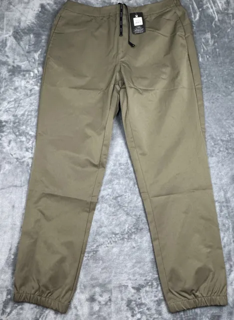 Hurley Jogger Pants Mens XL Green Poly Plainweave Stretch Travel NWT Retail $60