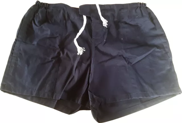 Traditional Quality 100% Cotton Drill Rugby School Sports Shorts 24" to 50"