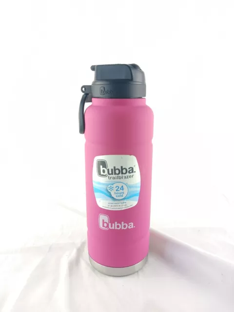 bubba Trailblazer Insulated Stainless Steel Water Bottle with Straw, PINK,40oz