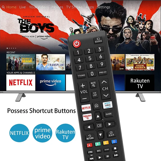 TÉLÉCOMMANDE UNIVERSELLE AVEC Boutons Netflix, Prime Video Rakuten Pour ...