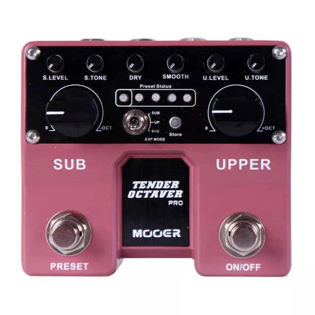 New Mooer Tender Octaver Pro Octave Pitch Dual Electric Guitar Effects Pedal