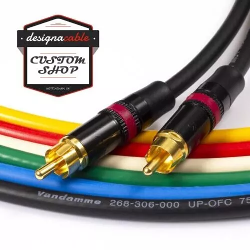 Spdif Numérique Audio Vidéo Coaxial Câble. Rca à Rca. Van Damme 75ohm Rouge