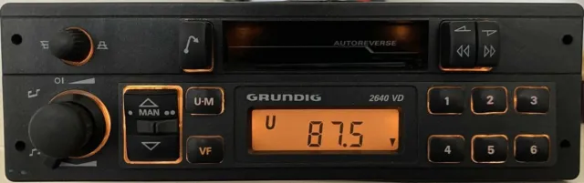 Vintage des années 1980 Grundig WKC 2640 VD Car Cassette Radio Player...
